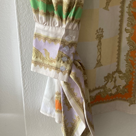 Colorful Patterned Button-Up Shirt - Picture 2 of 6